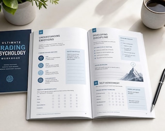 Ultimate Trading Psychology Workbook  Master Trader Mindset  Discipline | Overcome Fear & Greed | Digital Download for Forex, Crypto, Stocks