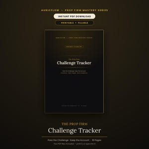 Outil de suivi des sociétés de prop firm Tracker (PDF) - Outil de gestion des pertes à remplir et à imprimer