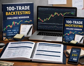 The 100-Trade Backtesting Challenge & Edge Discovery Workbook | Trading Journal for Strategy Testing PDF