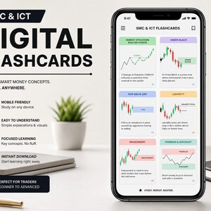 SMC & ICT Digital Flashcards | Candlestick Patterns Trading Study Guide PDF