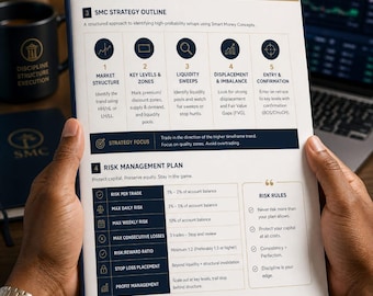 The Professional SMC Trading Plan & Strategy Blueprint | Smart Money Concepts Strategy Guide | Trading Goals  Risk Management PDF