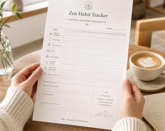 Daily Trading Habit Tracker | Zen Routine & Discipline PDF Guide
