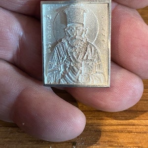 Orthodox Icon Pendant - St. Nicholas Planas - (MADE TO ORDER)