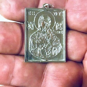 Orthodox Icon Pendant - Theotokos #3 (Mother of God) - (MADE TO ORDER)