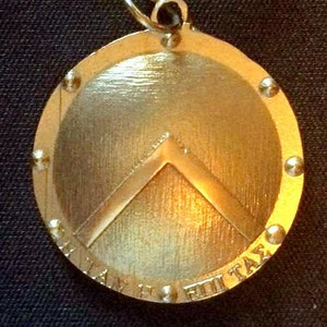 300 Spartan Shied Pendant (with the Greek inscription)