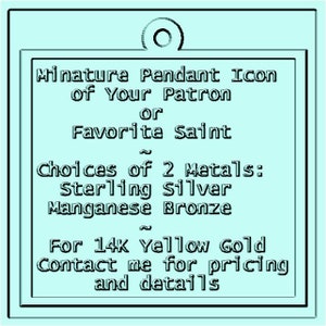 Icon Pendant (Miniature) of Your Favorite Saint