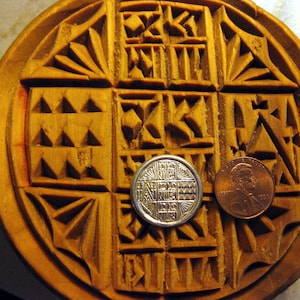 Orthodox Liturgical Bread &lt;Prosphoro&gt; Seal Charm -- Sterling Silver (MADE TO ORDER)