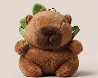 Funda de peluche de capibara adorable para AirPods 1, 2, 3, 4 y AirPods Pro 1, 2, 3 - Funda protectora suave y adorable con diseño 3D para AirPods 1/2/3/4