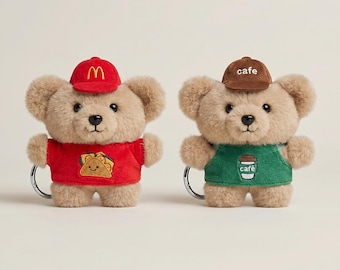 Funda de peluche con diseño de oso adorable para AirPods 1, 2, 3, 4 y AirPods Pro 1, 2, 3 - Funda protectora suave y adorable con diseño 3D para AirPods 1/2/3/4