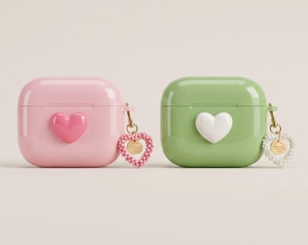 3D Love Pattern AirPod Case Cover for AirPods 1 2 3 4 & Pro | AirPods Case | AirPod Pro Case | Earbud Pouch | Earbud Case | AirPod Case