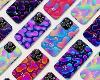 Funda personalizada para teléfono, funda con nombre personalizado: Funda personalizada para iPhone 17 16 15 14 Pro Max, funda con iniciales, Samsung Galaxy S25, regalo para mujer