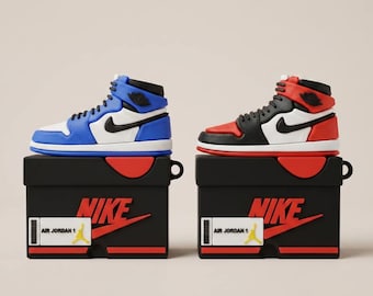 Funda Jordan Nike para AirPods 1 2 3 4 y AirPods Pro 1 2 3 - Funda para AirPods 3D - Fundas para AirPods 1/2/3/4 - Caja de zapatos con diseño de zapatillas