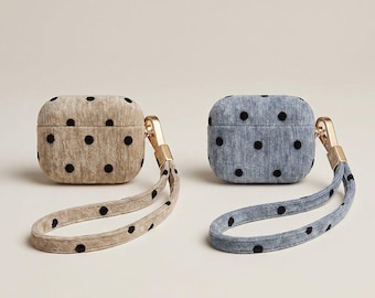 Polka Dot Plush AirPod Case Cover for AirPods 1 2 3 4 & Pro | AirPods Case | AirPod Pro Case | Earbud Pouch | Earbud Case | AirPod Case