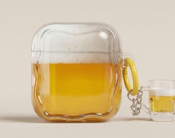 Beer AirPod Case Cover for AirPods 1 2 3 4 & Pro | AirPods Case | AirPod Pro Case | Earbud Pouch | Earbud Case | Custom AirPod Case