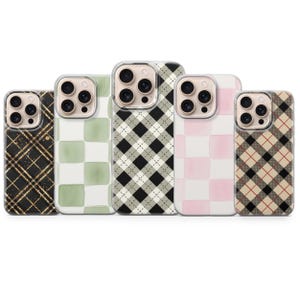 Grids Pattern Phone Cover Aesthetic Phone Case for iPhone 17 Pro Max, 16e, 15, 14, 13 & Samsung S26 Ultra,S25 FE, A57,A56, Pixel 10, 9A