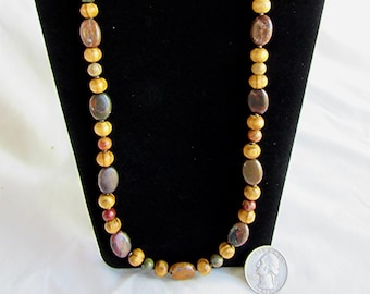 Jasper and wood beads