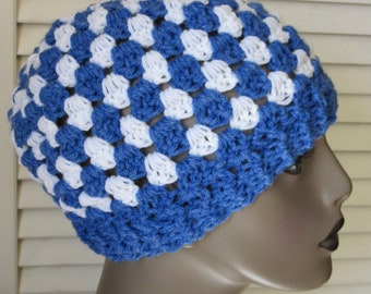 Crocheted hats in many colors
