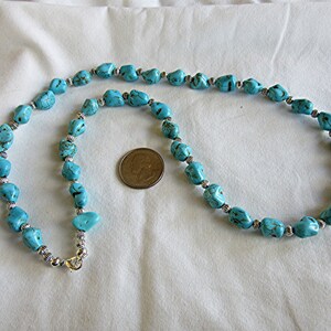 Turquoise nugget necklace