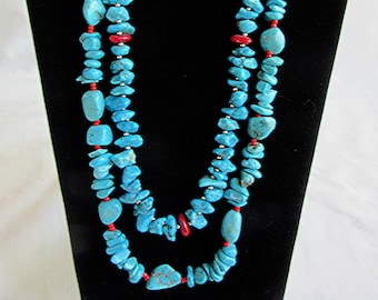 Turquoise beaded necklace