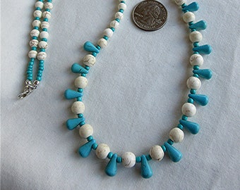 Turquoise teardrop necklace