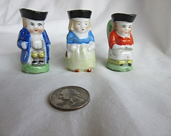 Very small Toby jugs-3 pc-Japan