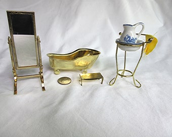 Doll house Victorian bath fixtures-6 pc