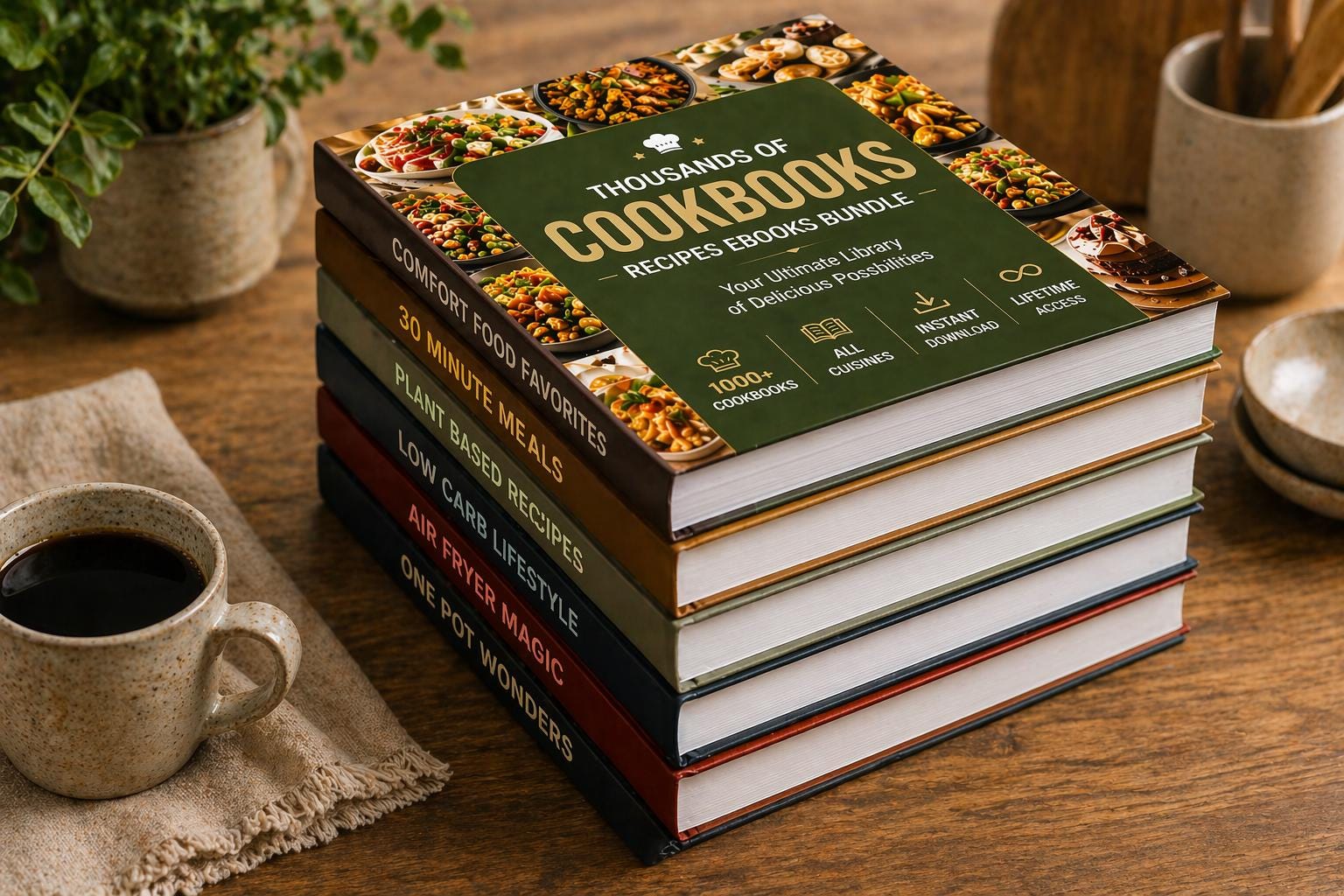 Cookbook Bundle Digital Download, Recipe Ebooks Bundle, Thousands of ...