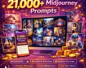 21,000+ Midjourney Prompts Bundle, AI Art Prompt Pack,Digital Download for Creators