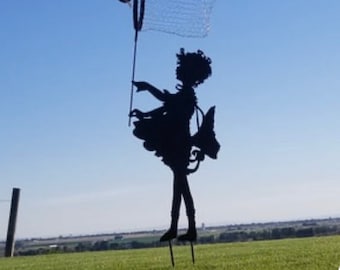 Butterfly Girl/ 4’ 1/2” Tall Extra Large garden Art Sculpture
