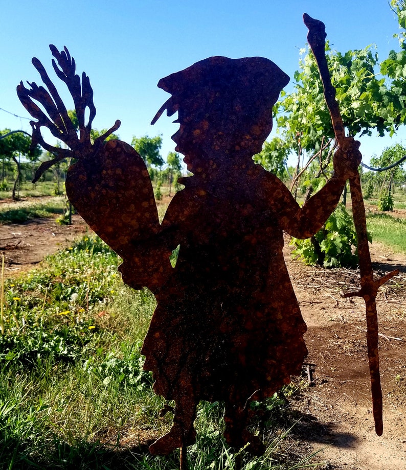 Carrot Girl Vintage Large Metal Silhouette for the Garden/Yard Art or Memorial Sculpture image 2