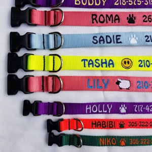 Personalized custom made embroidered dog collars image 7