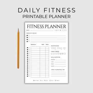 Workout Tracker, tägliches Training Tagebuch, Fitness Journal, Workout Planer, Fitness Planer, Größe A4/US Letter, Sofort Download
