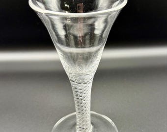 Blenko/Royal Leerdam Air Twist Crystal Wine Glass – Georgian Style Reproduction for Colonial Williamsburg