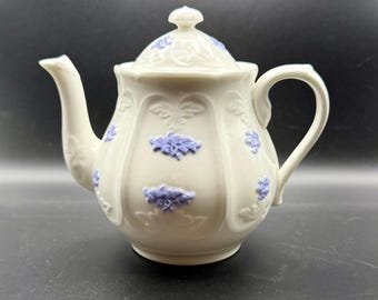 Antique Adderley "Blue Chelsea" Grape Fine Bone China Teapot – Made in England