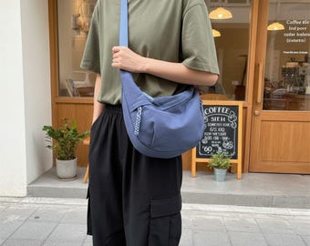 Nylon Shoulder Bag, Large Capacity Crossbody Hobo Bag, Casual Everyday Messenger Purse