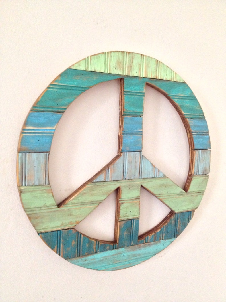 Rustic Home Decor Peace Sign Etsy