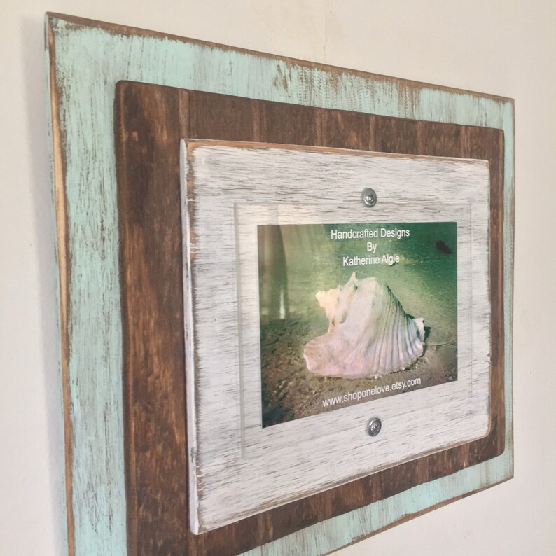 5 X 7 Distressed Handmade Picture Frame Etsy