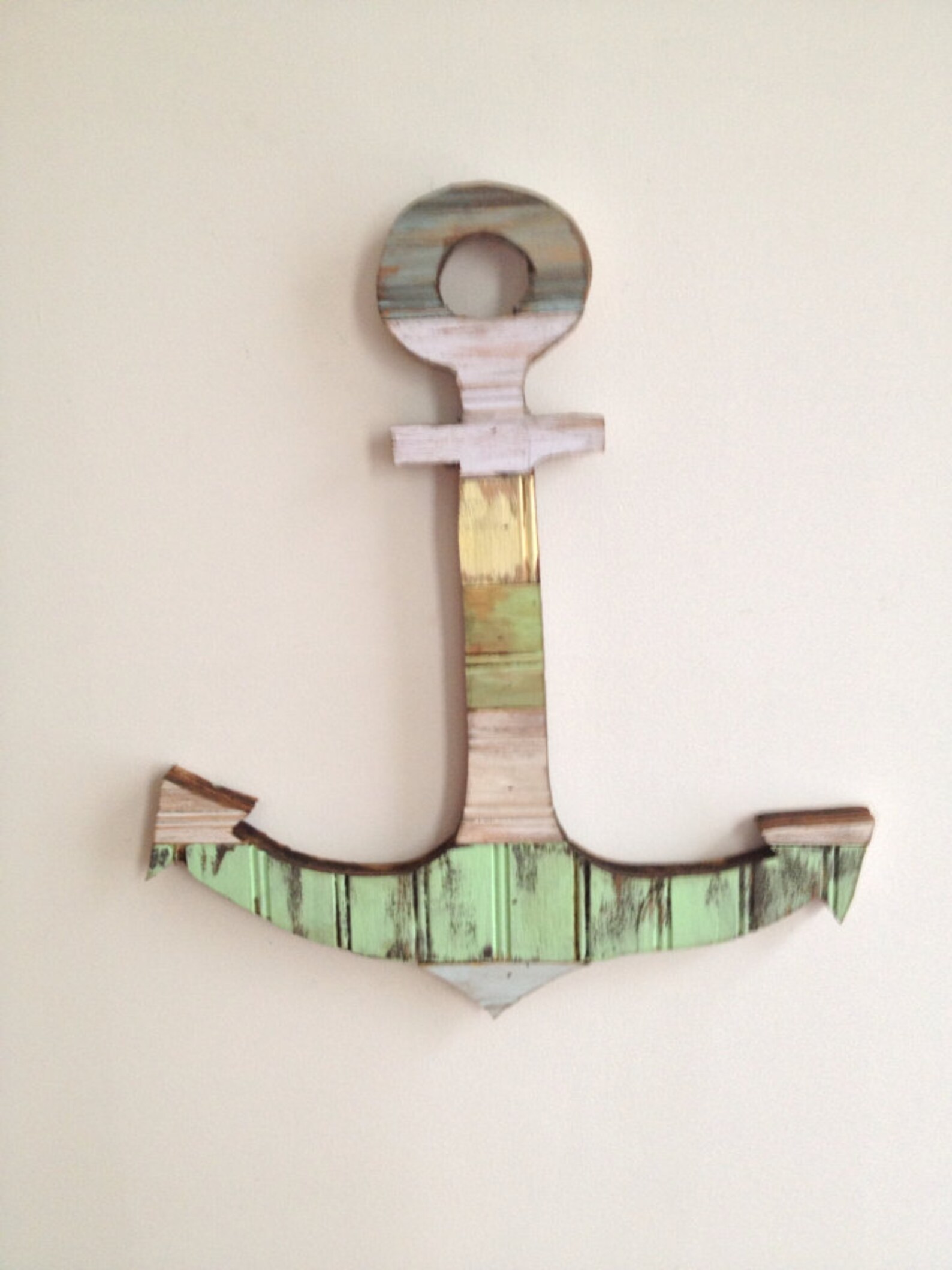 Beach House Decor Wood Anchor Wall Hanging Etsy