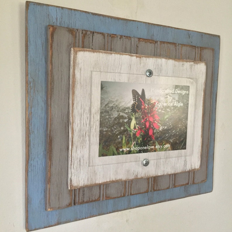 5 X 7 Distressed Handmade Picture Frame Etsy
