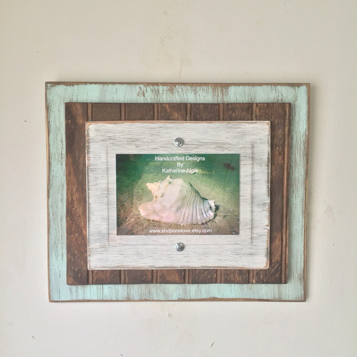 5 X 7 Distressed Handmade Picture Frame Etsy