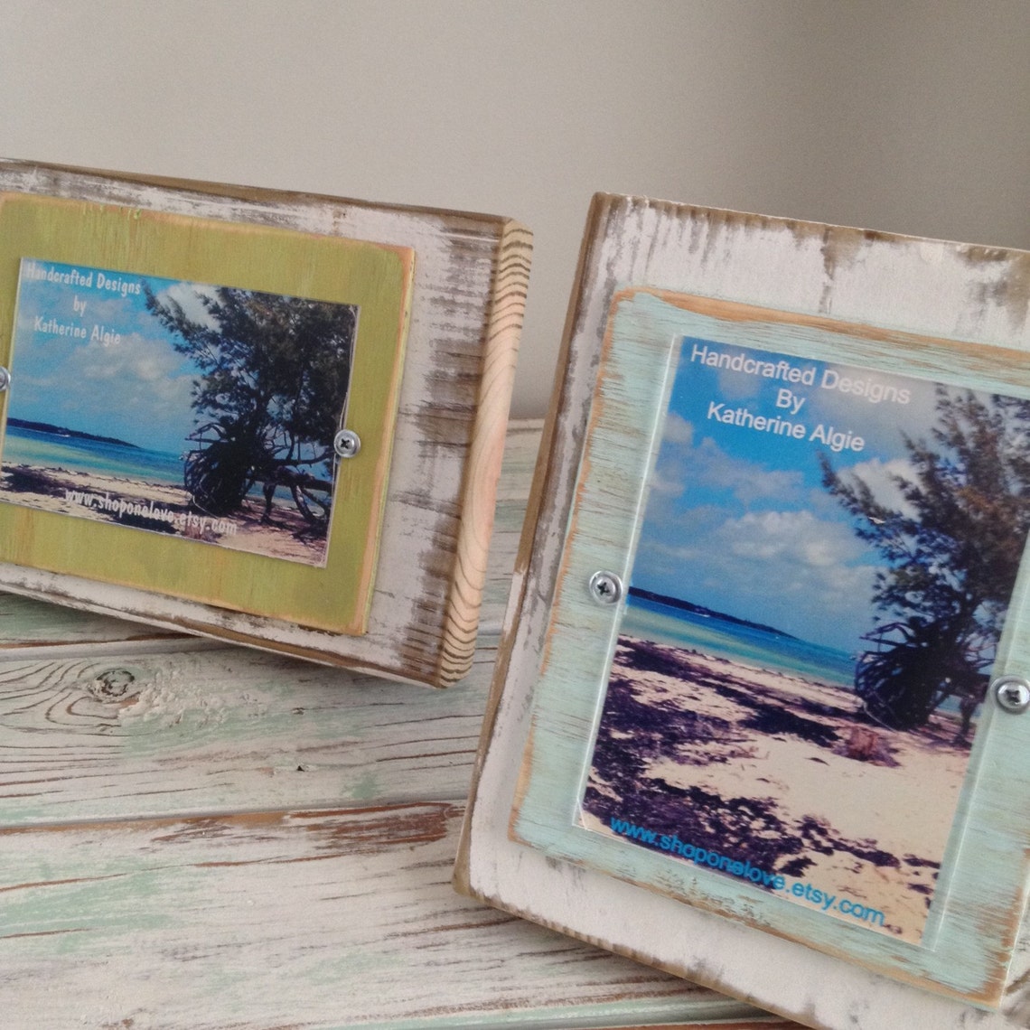 Two 4x 6 Distressed Picture Frames Etsy