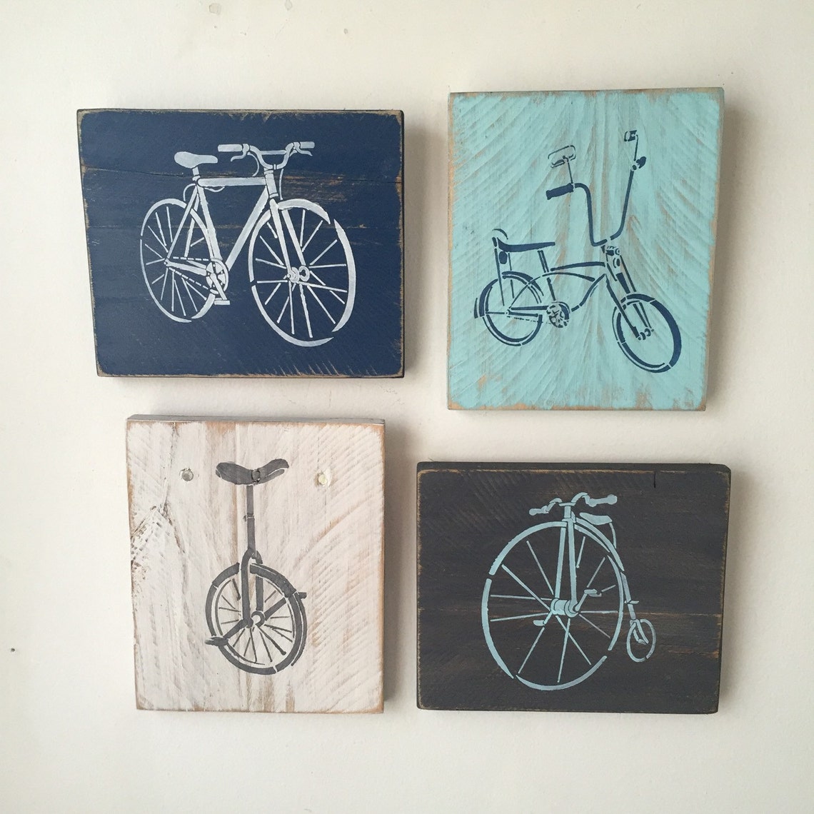 Bicycles 4 Piece Wall Decor | Etsy
