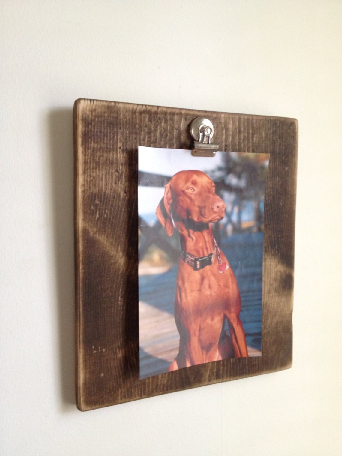 Wood Picture Frame with Clip Etsy