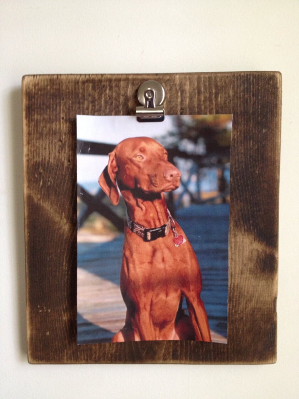 Wood Picture Frame with Clip Etsy