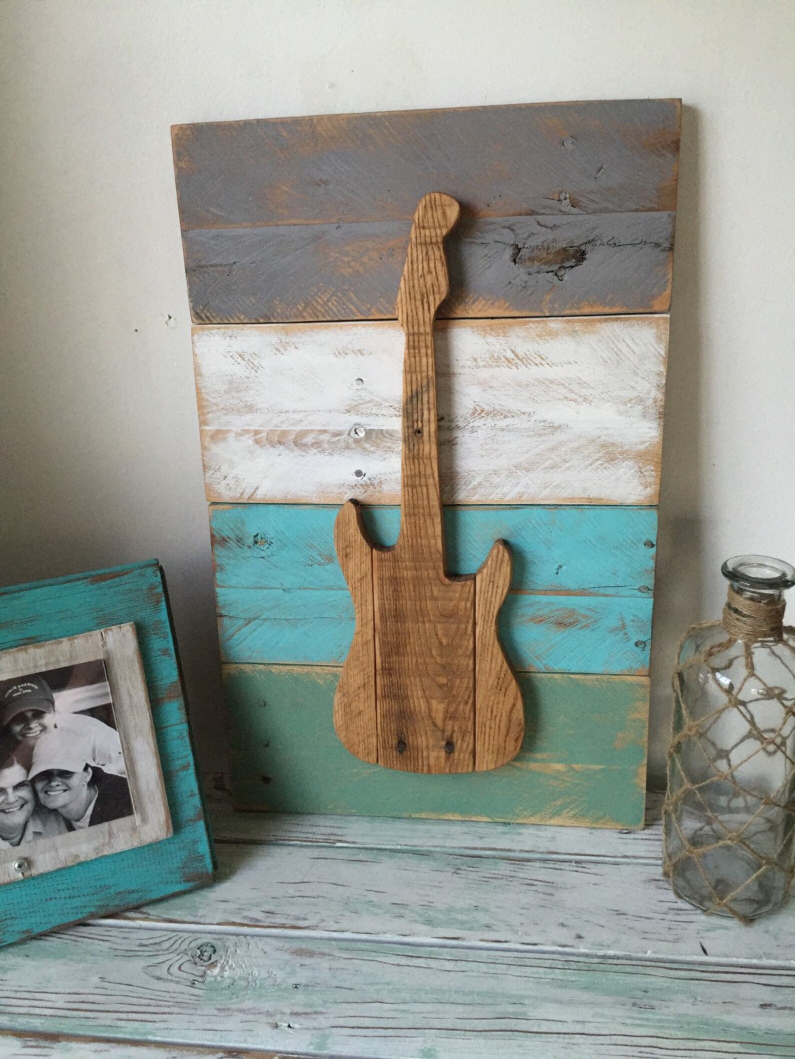 Guitar Rustic Home Decor Wall Hanging Etsy