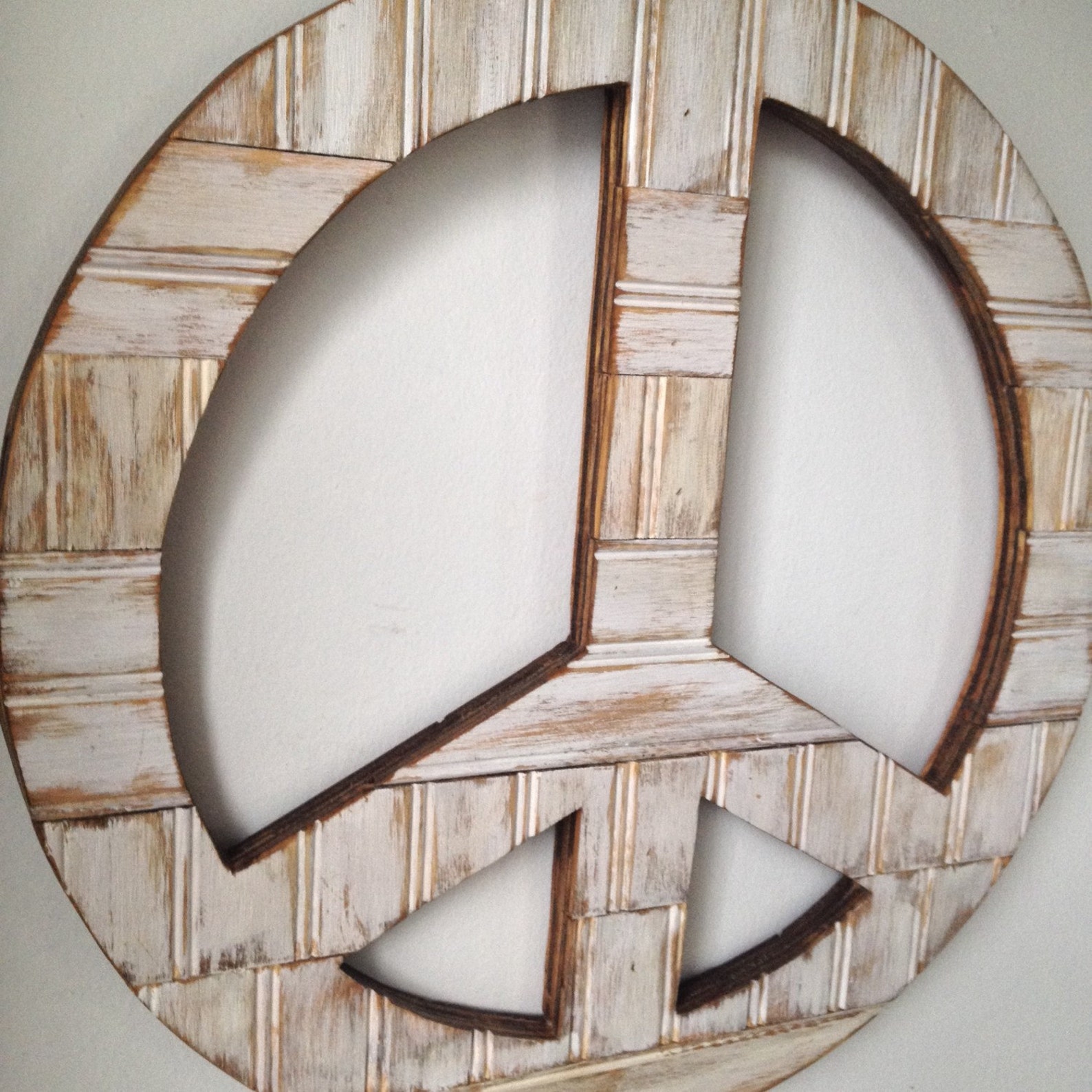 Rustic Wall Decor Peace Sign Etsy