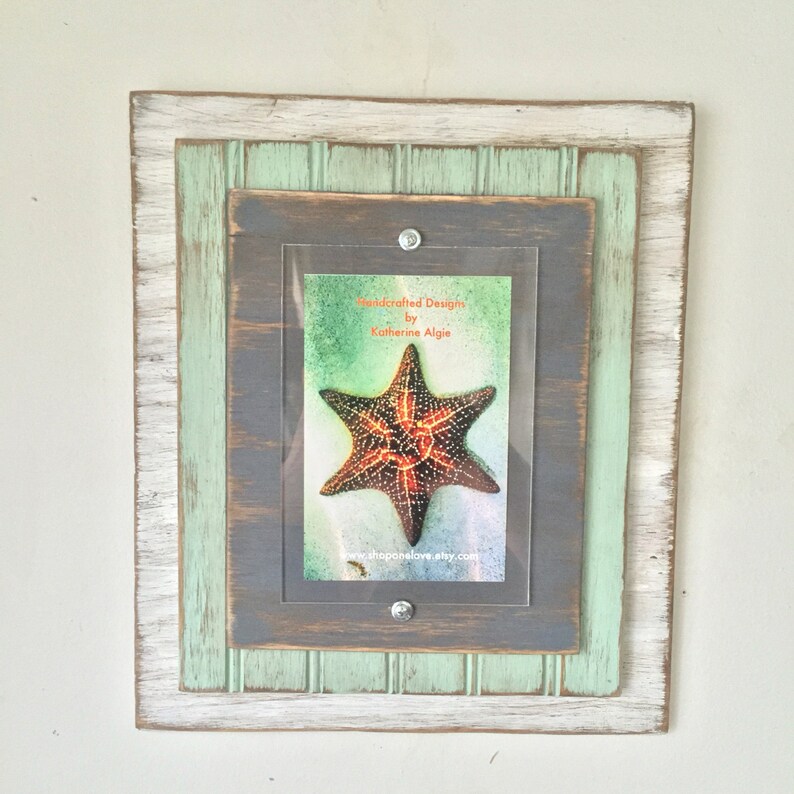 5 x 7 Distressed Handmade Picture Frame Etsy