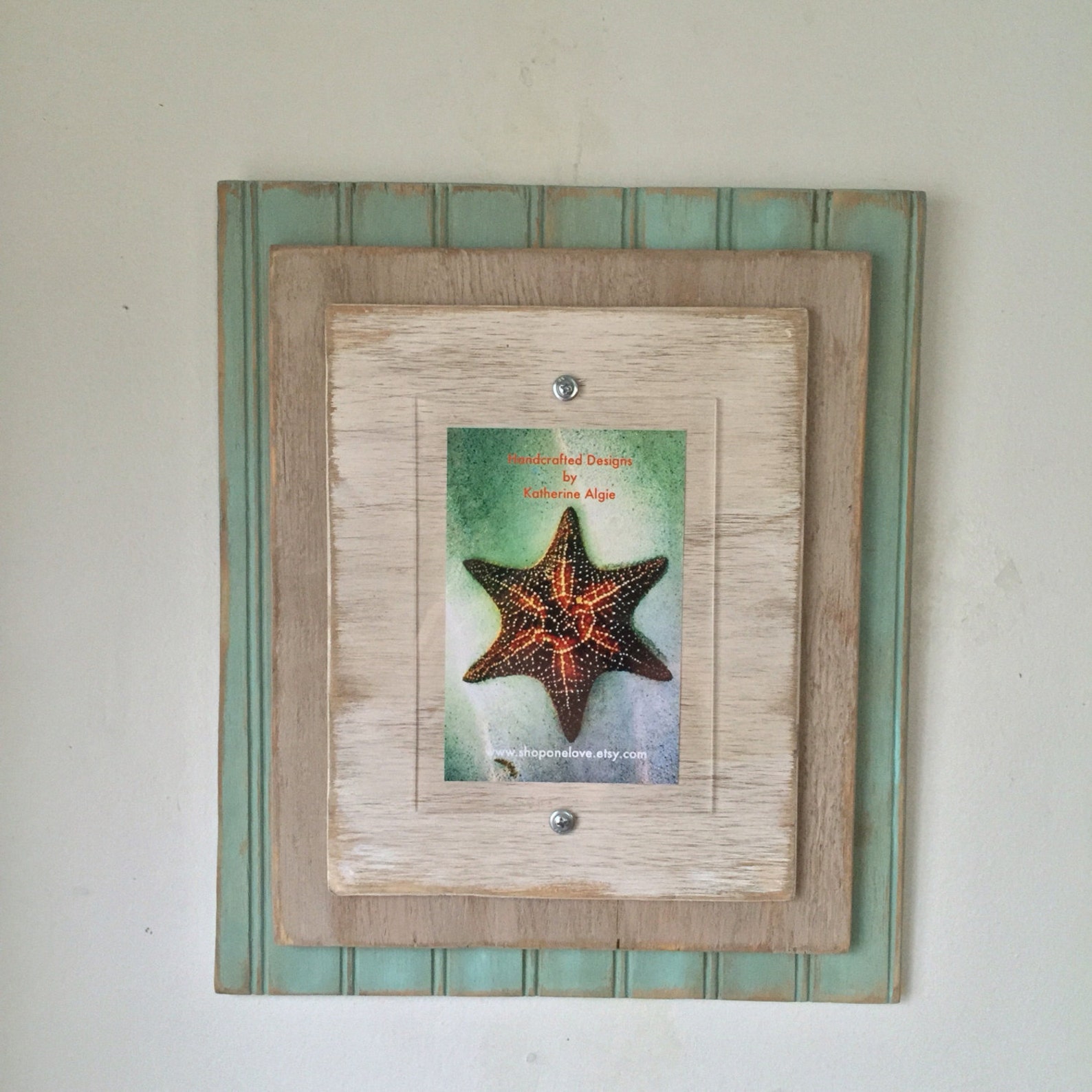 5 X 7 Distressed Handmade Picture Frame Etsy