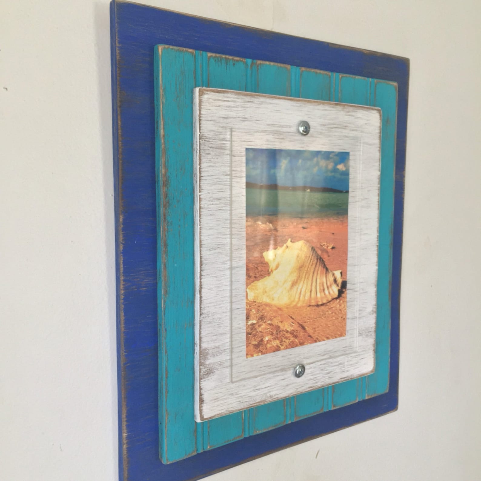 5 x 7 Distressed Handmade Picture Frame Etsy