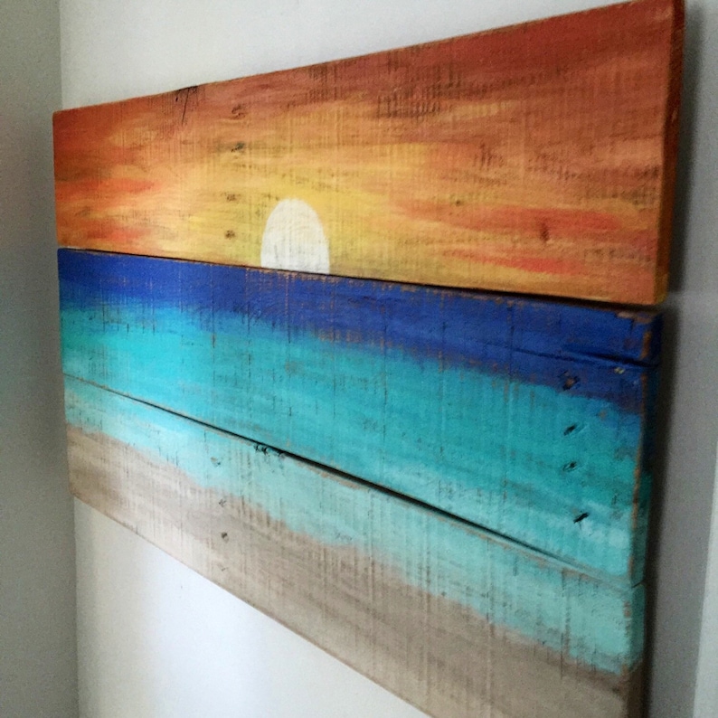 Beach House Decor Sunset painting image 4